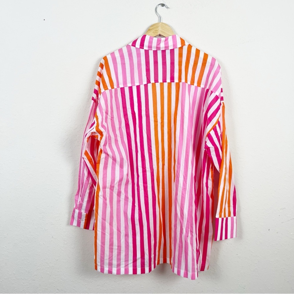 Beach Riot Alexa Top Sunset Stripe Cover Up Size Petite Large - Picture 5 of 6